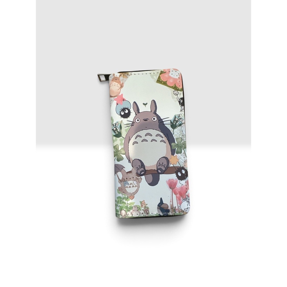 My Neighbor Totoro Studio Ghibli Long Zip Around Wallet Anime Floral Print New